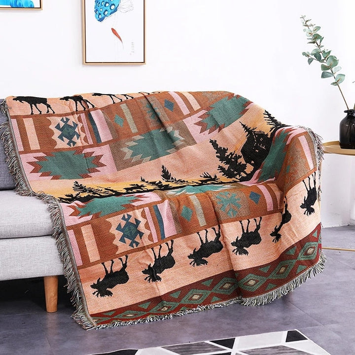 Vintage Græskar Sofa Cover Blanket