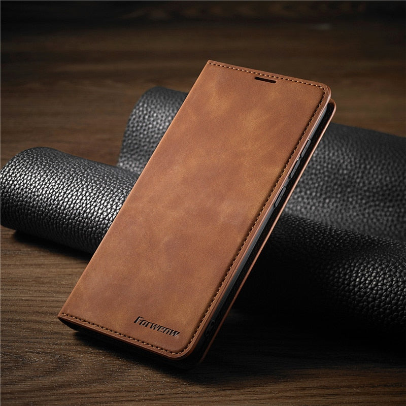 Huawei Cover: Magnetisk Lædertaske til Stilfuld Beskyttelse