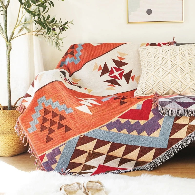 Vintage Græskar Sofa Cover Blanket