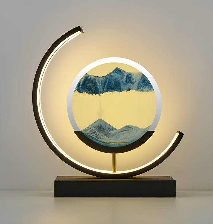 Sandlandskab - Flydende Sand LED Lampe 3D Kviksand Nattelys