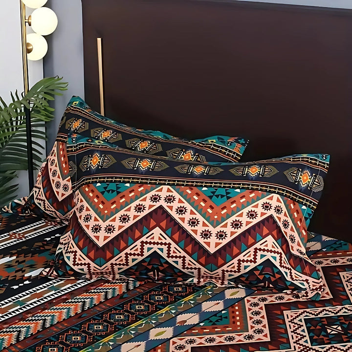 Indara Boho Tribal Print Duvet Cover Set