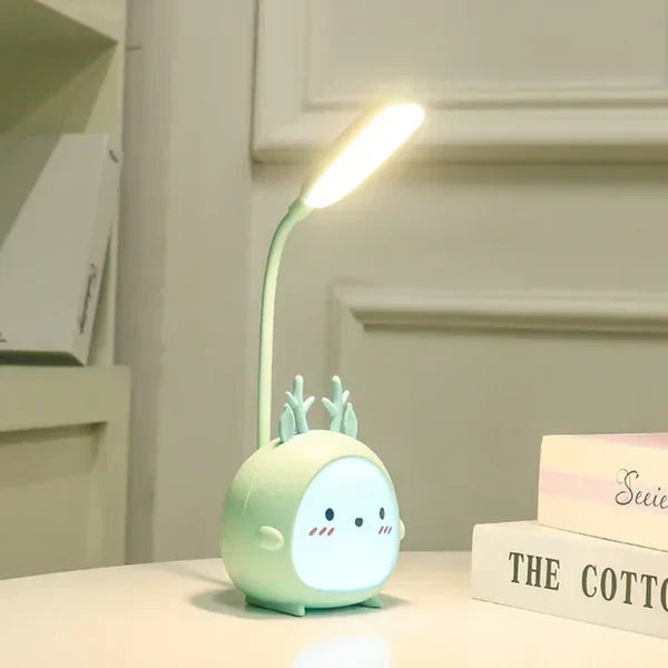 Børns Læselampe med Øjenbeskyttelse og USB Nattelys - BrightBuddy