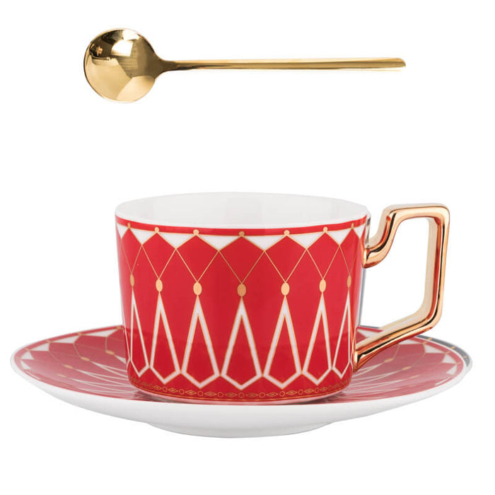 Kvadrat A Retro-Mønster Kaffe Kop