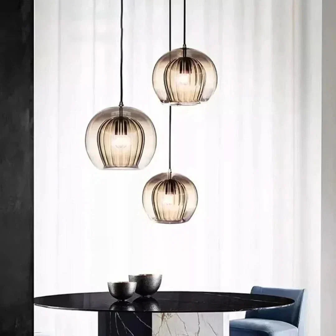 TimberGlow - Moderne Glas Pendel Lys