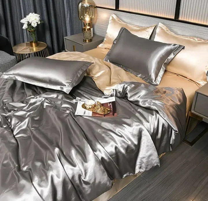 SatinLuxe Dynecover - Luksuriøst Satin Dynecover til Dit Soveværelse