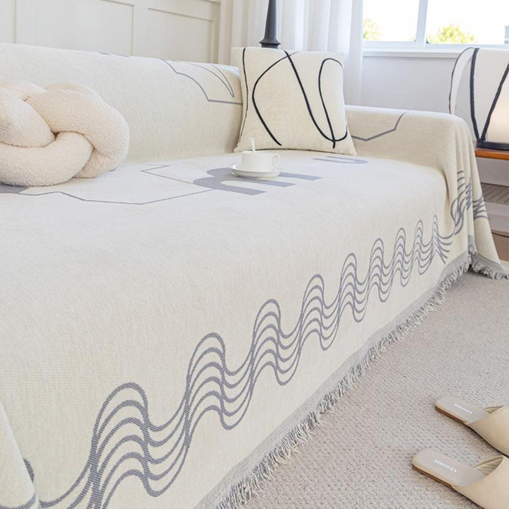 Ripple Curve Line Flow Sofa Cover