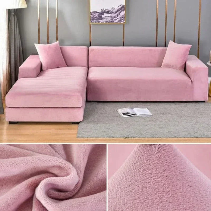 PlushFit - Højkvalitets Sofa Betræk Fremstillet af Strækvelour