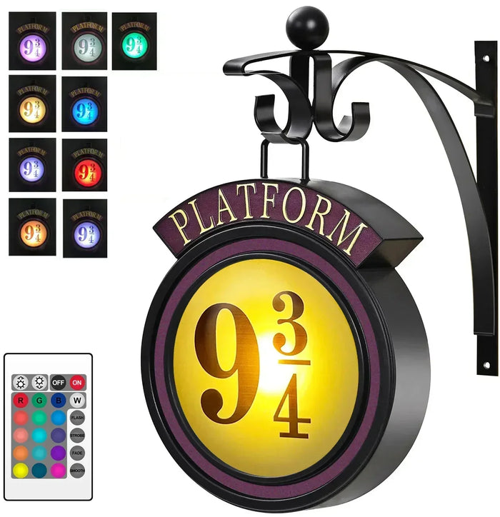Harry Potter 9 3/4 Figur Nattelys LED Magiske Væglamper Platform Hogwarts 3D Lampe Harrys Værelsesindretning Børns Fødselsdagsgave