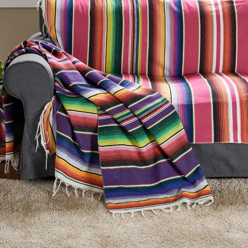 farverig mexicansk Serape tæppe