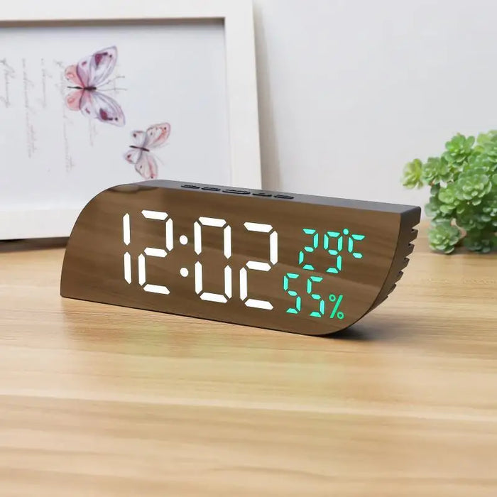 LED Digital Vækkeur med Dobbelt Display & Ubegrænset Snooze