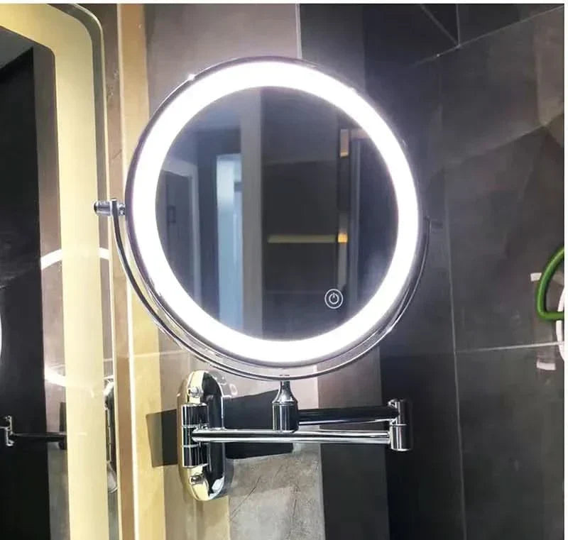 Sort LED Genopladeligt Makeup Spejl – 3-farvet Lys