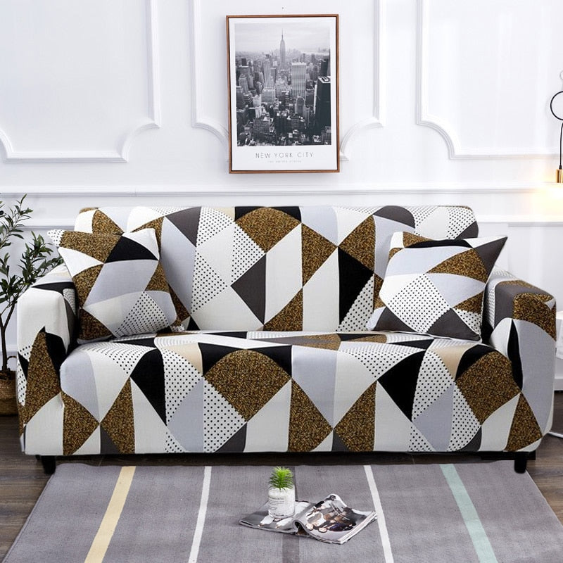 Moderne skridsikker farverig elastisk sofatræk