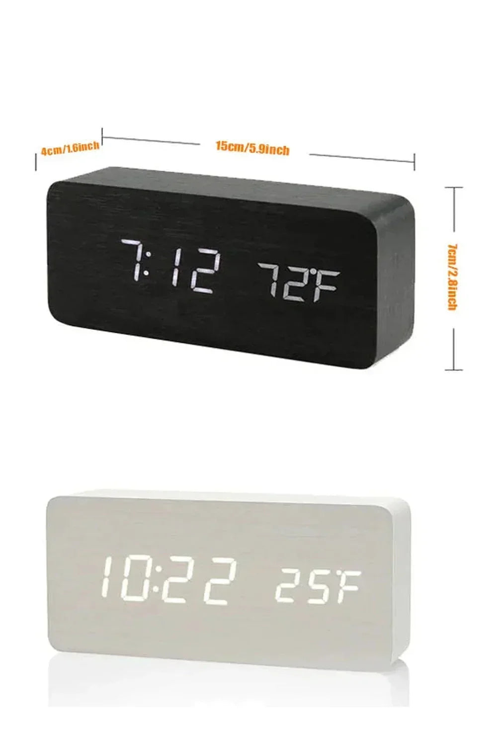 Træ LED Digital Ur