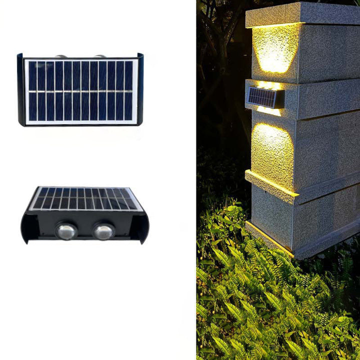 Moderne Enkelhed Solvandsafvisende Rektangulær ABS PMMA LED Væglampe til Udendørs Patio