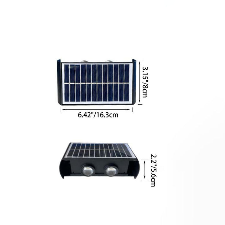 Moderne Enkelhed Sol Vandtæt Rektangulær ABS PMMA LED Væglampe til Udendørs Patio