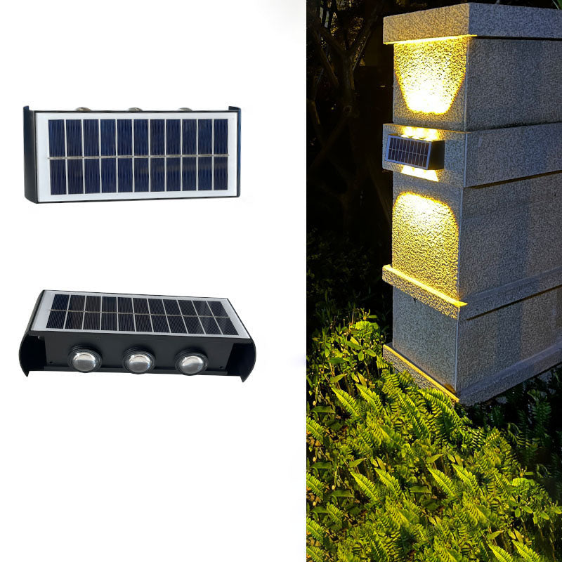 Moderne Enkelhed Solvandsafvisende Rektangulær ABS PMMA LED Væglampe til Udendørs Patio