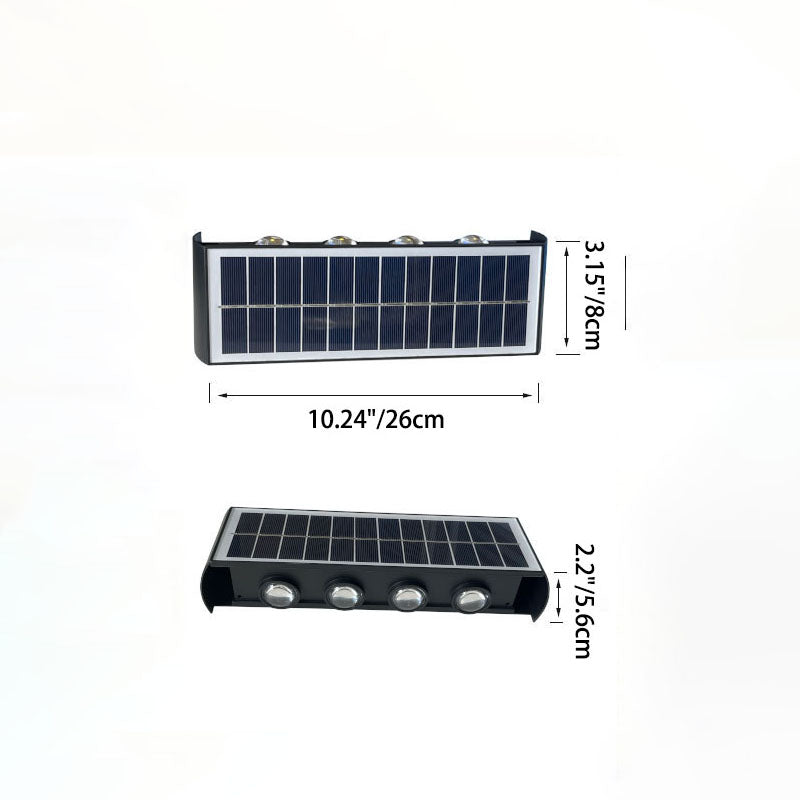 Moderne Enkelhed Solvandsafvisende Rektangulær ABS PMMA LED Væglampe til Udendørs Patio