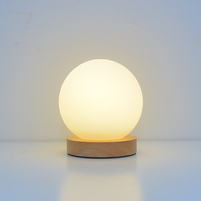 Moderne Minimalistisk Rund USB Genopladelig LED Natlampe Bordlampe