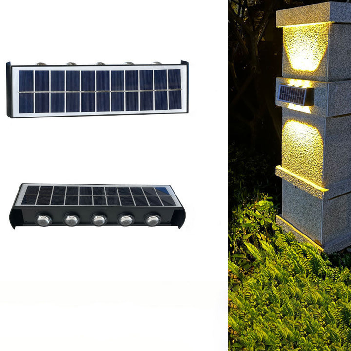 Moderne Enkelhed Solvandsafvisende Rektangulær ABS PMMA LED Væglampe til Udendørs Patio
