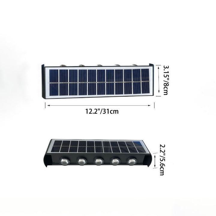 Moderne Enkelhed Solvandsafvisende Rektangulær ABS PMMA LED Væglampe til Udendørs Patio