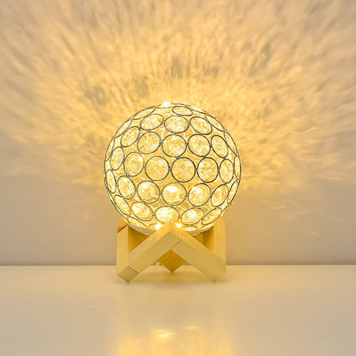 Moderne Minimalistisk Rund USB Genopladelig LED Natlampe Bordlampe
