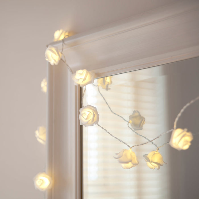 30 LED Rose Fairy Lights varm hvid
