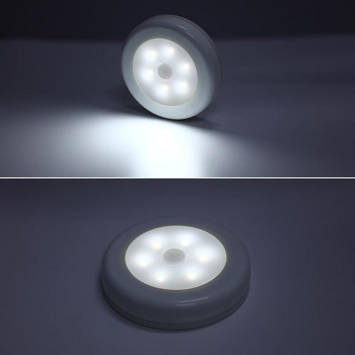 IcoolGadgets Infrarød PIR Bevægelsessensor 6 LED Natlys Trådløs Detektorlamp Væglampe Lys Automatisk Tænd/Sluk Skab Batteridrevet