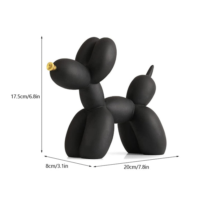 Luksuriøs boligindretning, ballonhund dekoration, kontorbord tilbehør, dyreindretning, moderne populær kunst, nordiske statuer