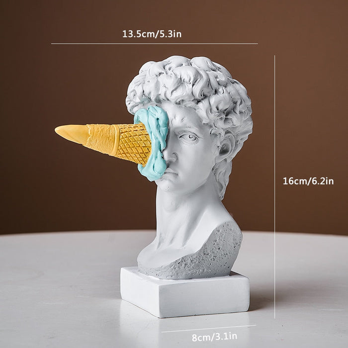 David Figur med Is-sculptur til Hjemmet