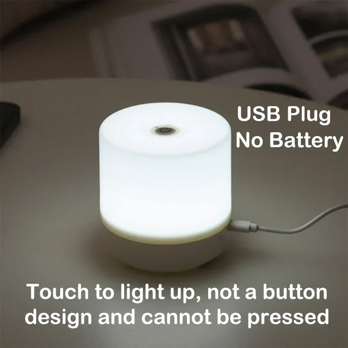 Kreativ USB Natbordlampe - Touch-Dimmende LED Natlys til Soveværelse & Studenterbolig
