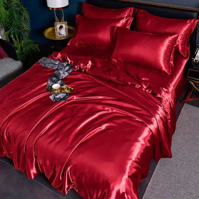 SatinLuxe Dynecover - Luksuriøst Satin Dynecover til Dit Soveværelse