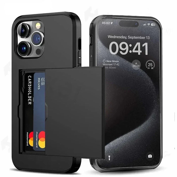 LuxShield iPhone Cover med Kort Holder | Slankt Design | Kortopbevaring | Beskyttelse & Stil