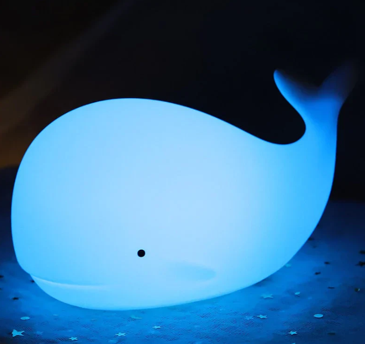 farveskiftende hval natlampe til børn &amp; soveværelsesindretning