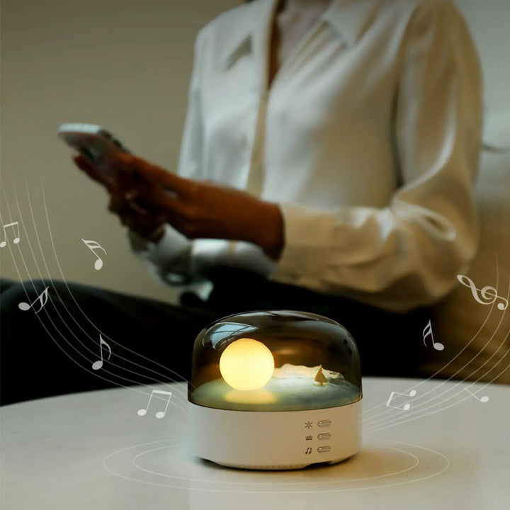 3D Mysterious Moon LED Natlys Højttaler |