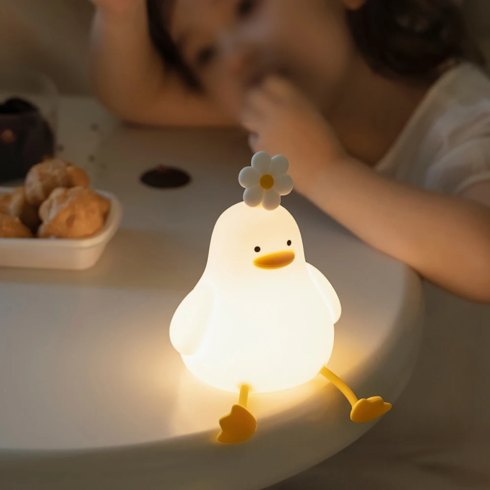 Sød And Lampe Nattelys