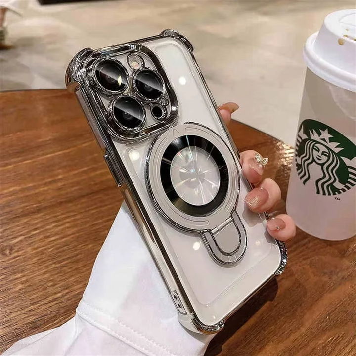 Premium Magnetisk iPhone Cover med MagSafe Stativ &amp; Stødabsorberende Beskyttelse