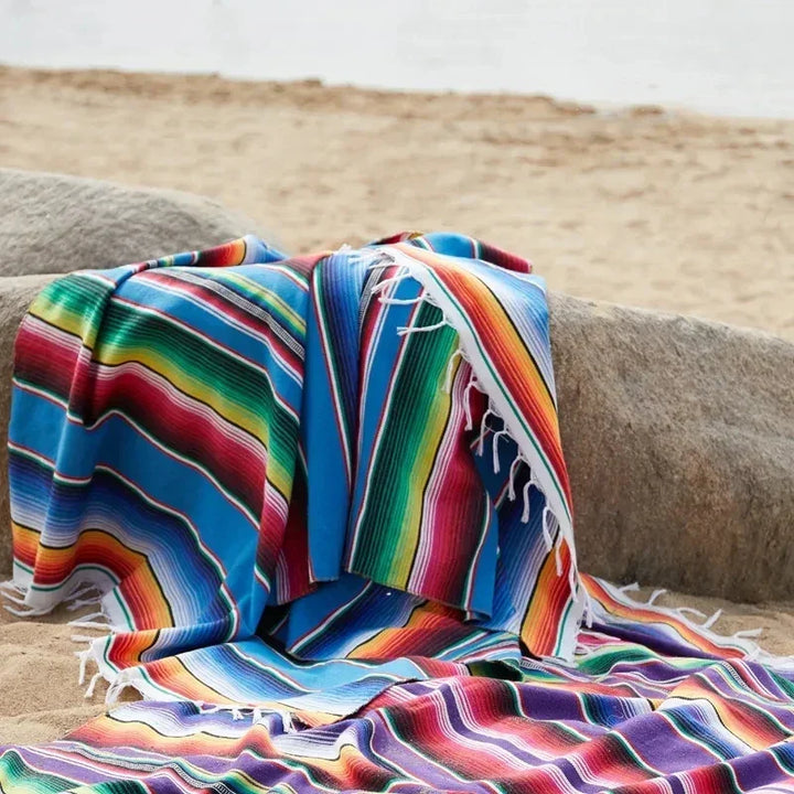 farverig mexicansk Serape tæppe