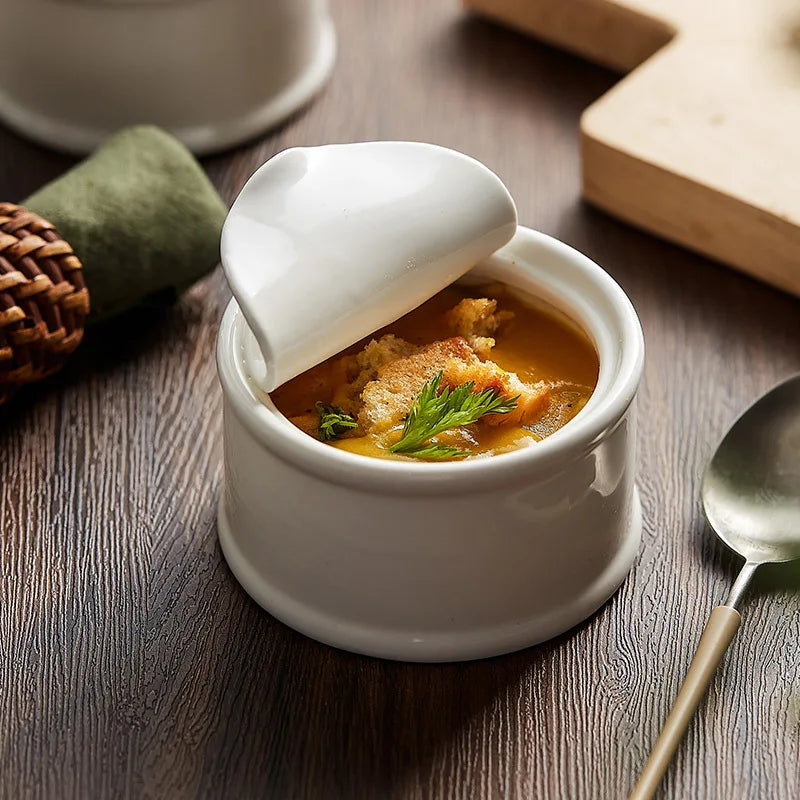 Moderne Fransk Løgsuppe Skål – Premium Keramisk Suppe- &amp; Grydeskål