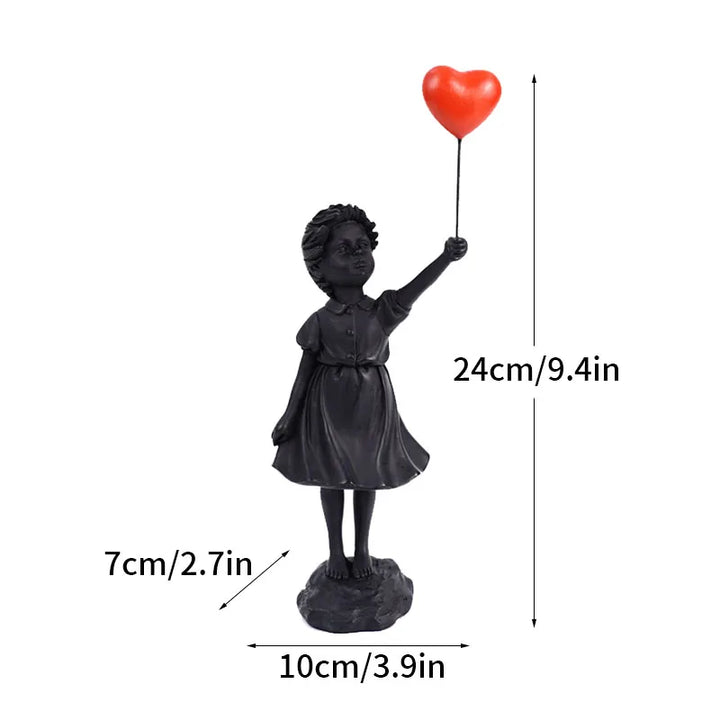 Dropshipping Banksy Skulptur Samling Blomster Kast Statue Pop Art Moderne Ballon Pige Figurine Kontor Hjem Dekoration