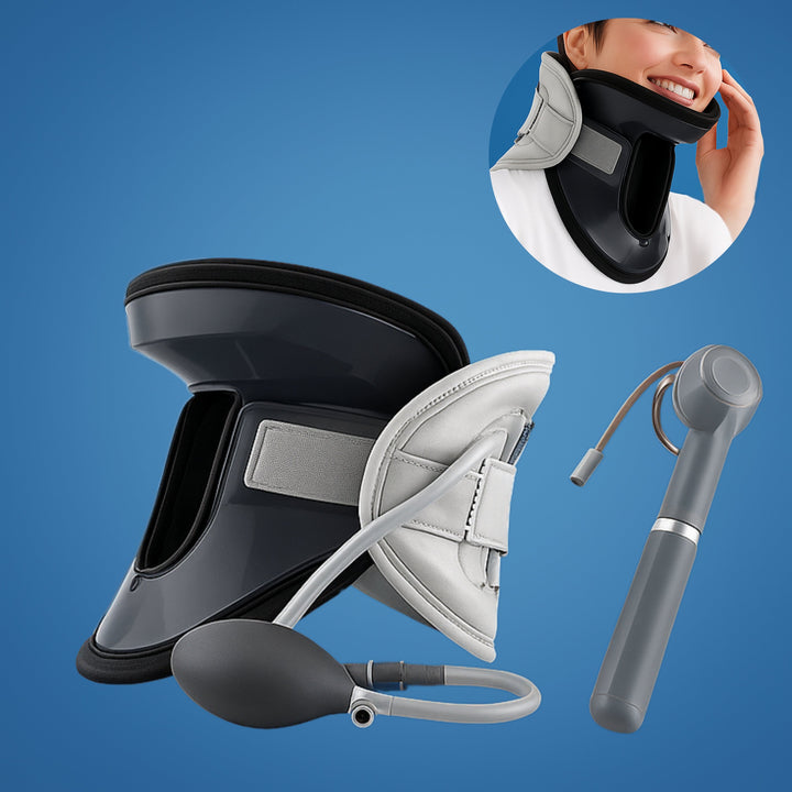 SpineEase | Nakke Træk Krave – Cervikal Retraktor til Spinal Dekompression, Nerve- &amp; Holdningsstøtte – Nakke Smerte Lindre Hjælp