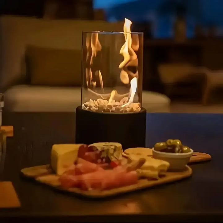 Bærbar ildskål til en hyggelig atmosfære | Elegant &amp; moderne bord ildskål - Shakti