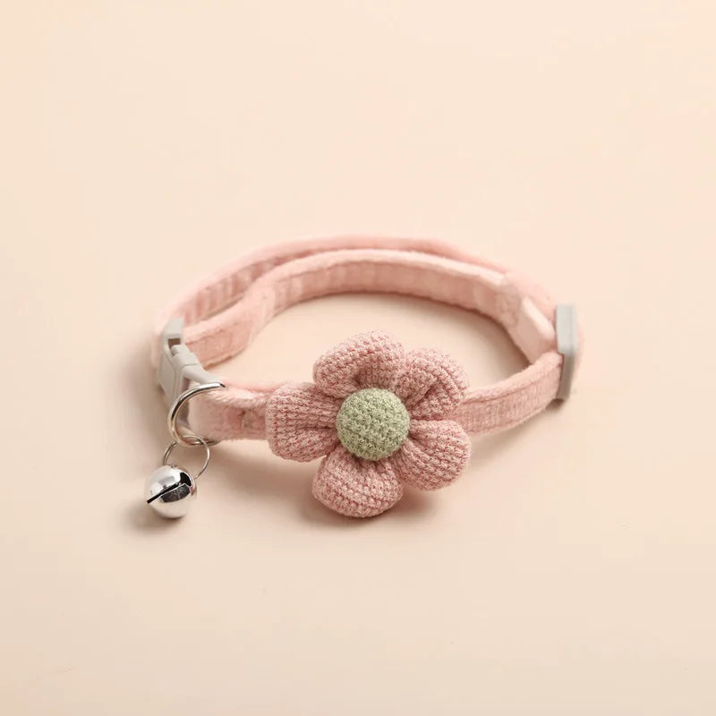 Justerbar Kattekrave med Blomst - FlowerCharm