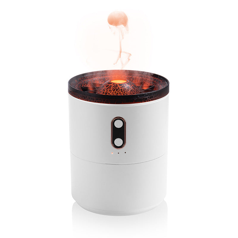 Vulkanformet diffuser der puster ringe af damp