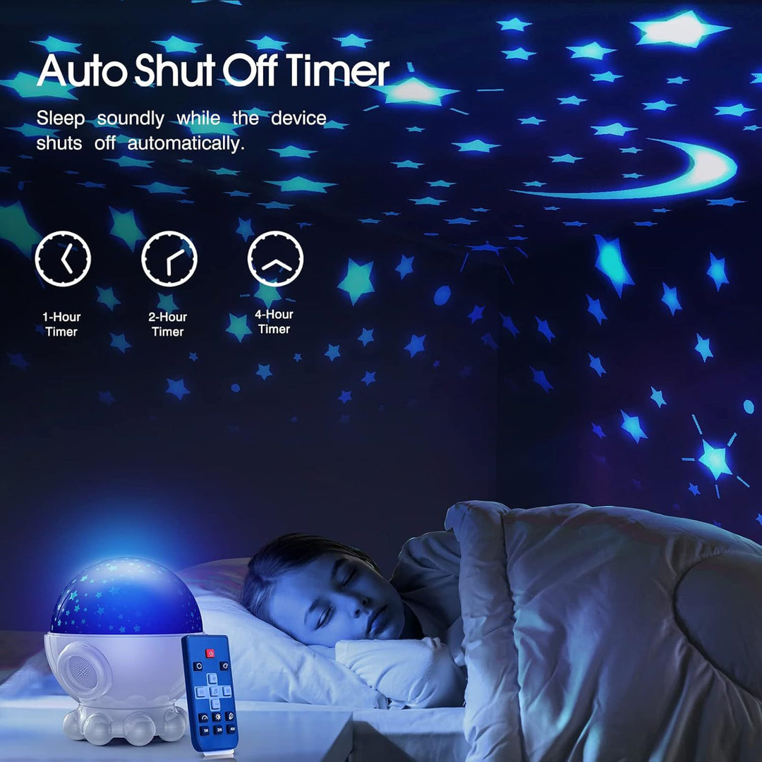 LED Nattelys med Ocean &amp; Stjernehimmel Projektion + Musikfunktion - DreamAura
