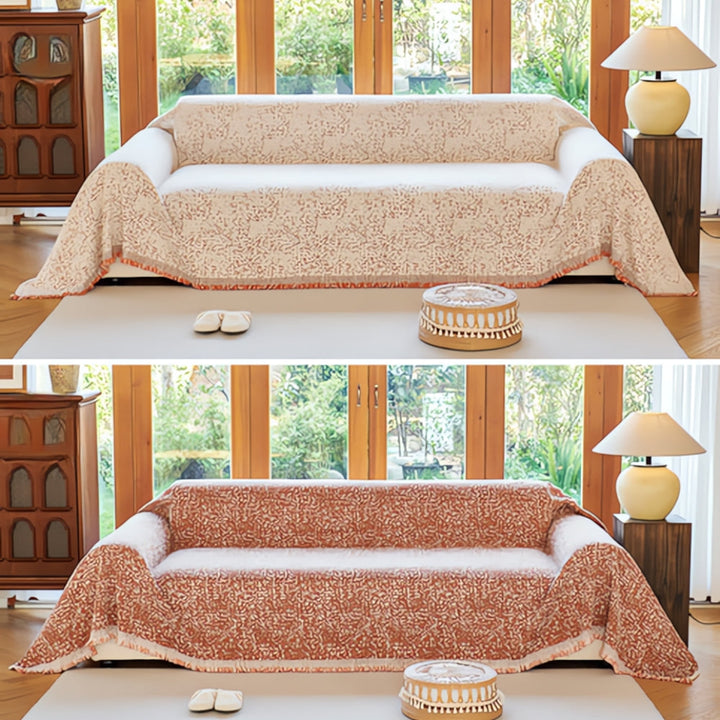 Moderne Boho Bomuldssofa Cover Vendbar Design