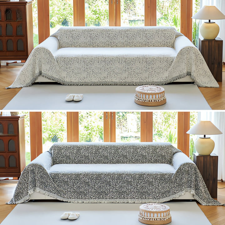Moderne Boho Bomuldssofa Cover Vendbar Design