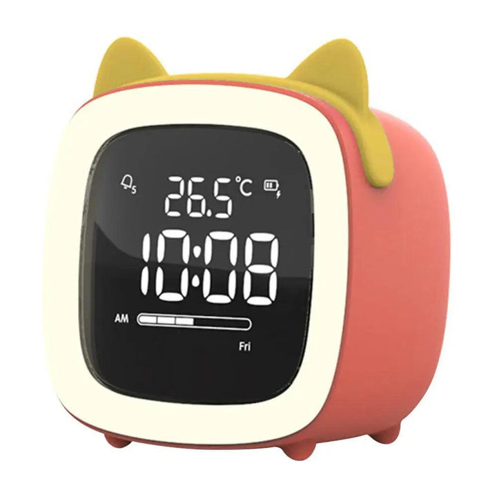 BunnyGlow - LED Vækkeur – Nattelys med Digital Skærm &amp; Timer