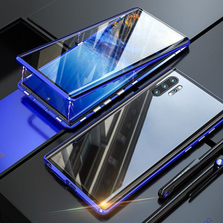 Magnetisk hærdet glas dobbelt-sidet telefoncover til Samsung
