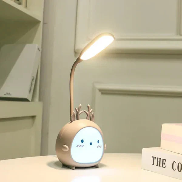 Børne læselampe med øjenbeskyttelse og USB natlys - BrightBuddy