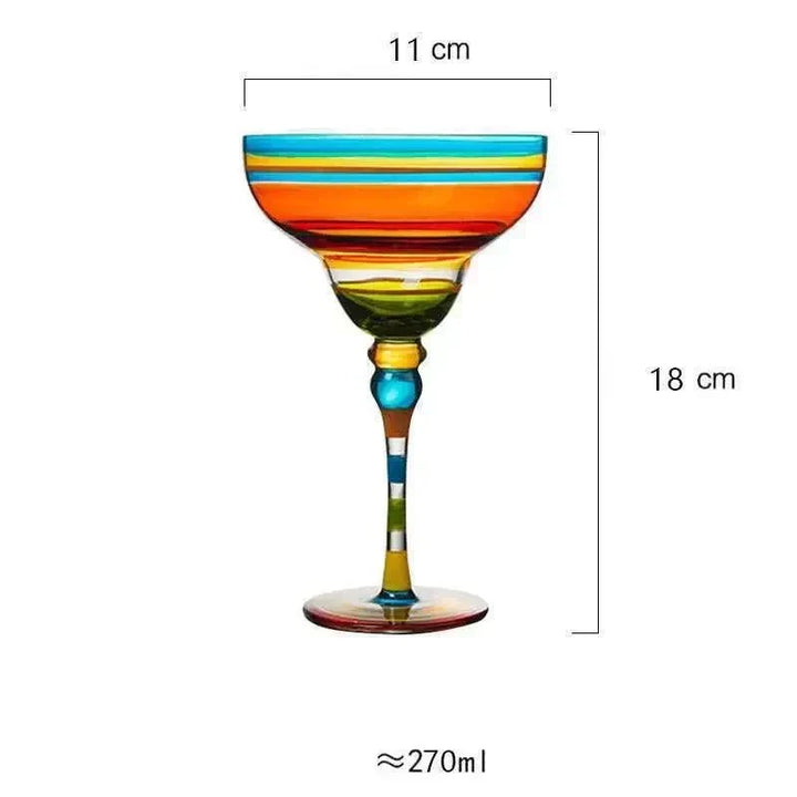 farverig Margarita Cocktailglas